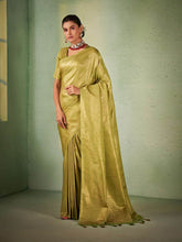 Green Kanjeevaram Art Silk Saree With Blouse Piece